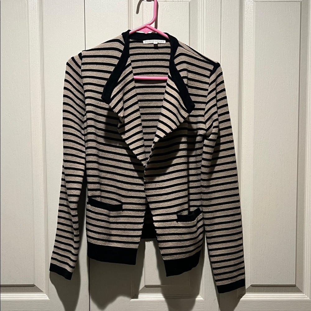 Striped Black and Cream Blazer